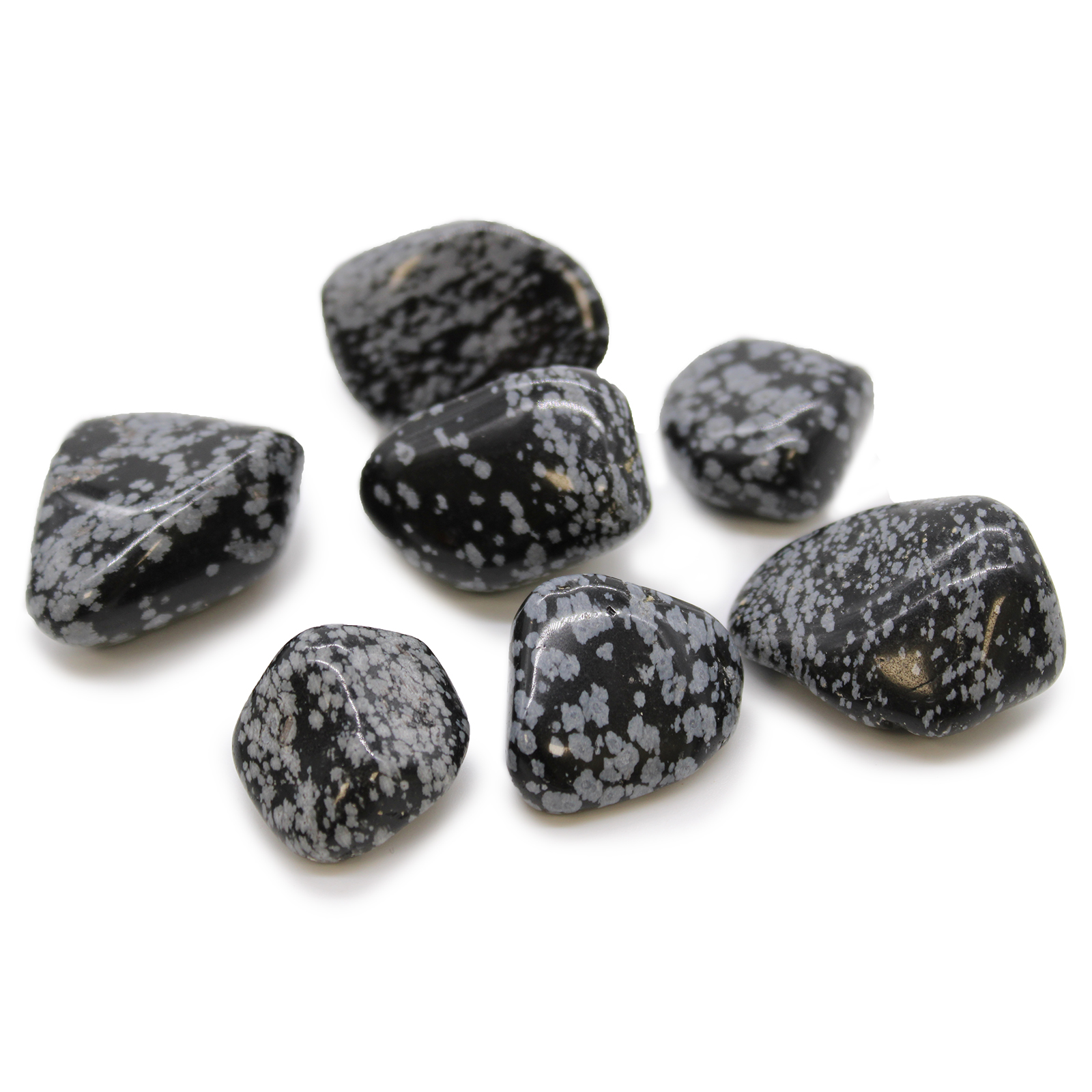 XL Tumble Stones - Obsidian Snowflake