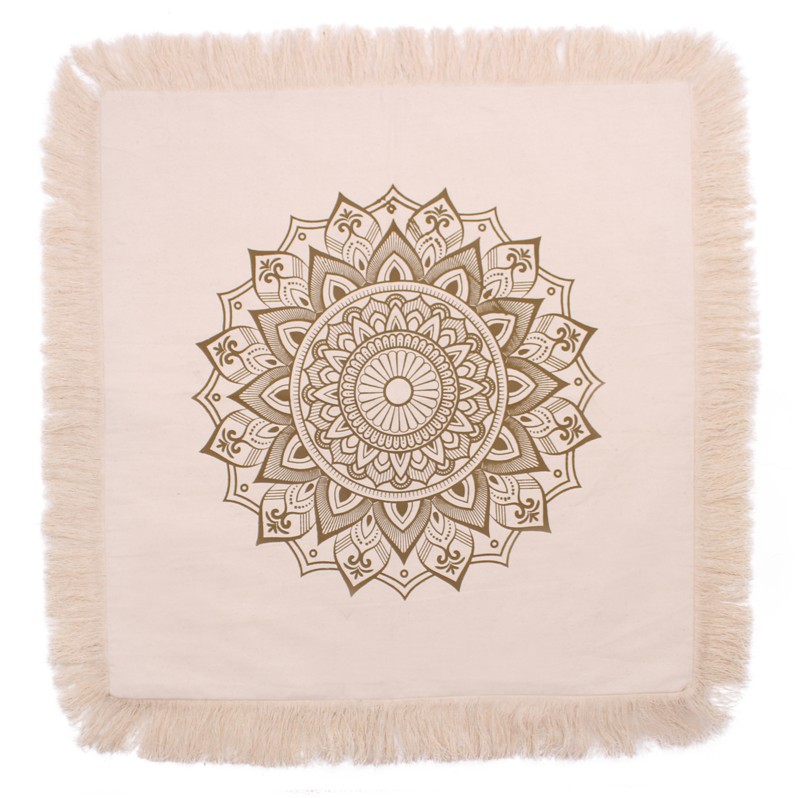 Lotus Mandala  Cushion Cover - 60x60cm - bronze