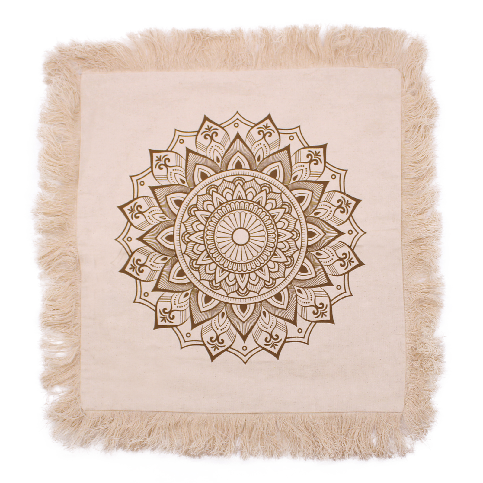 Lotus Mandala  Cushion Cover - 45x45cm - bronze