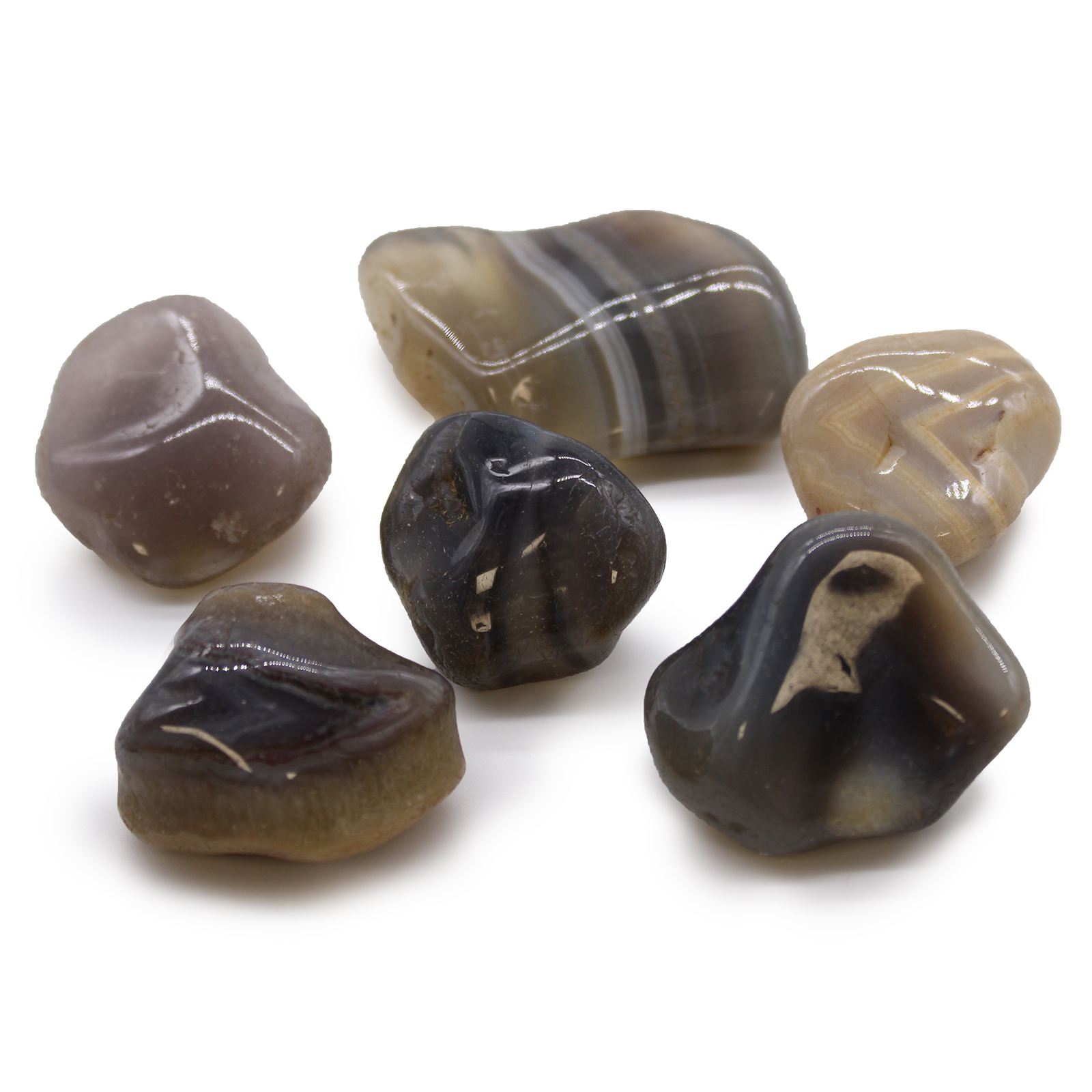 Large African Tumble Stones - Grey Agate - Botswana