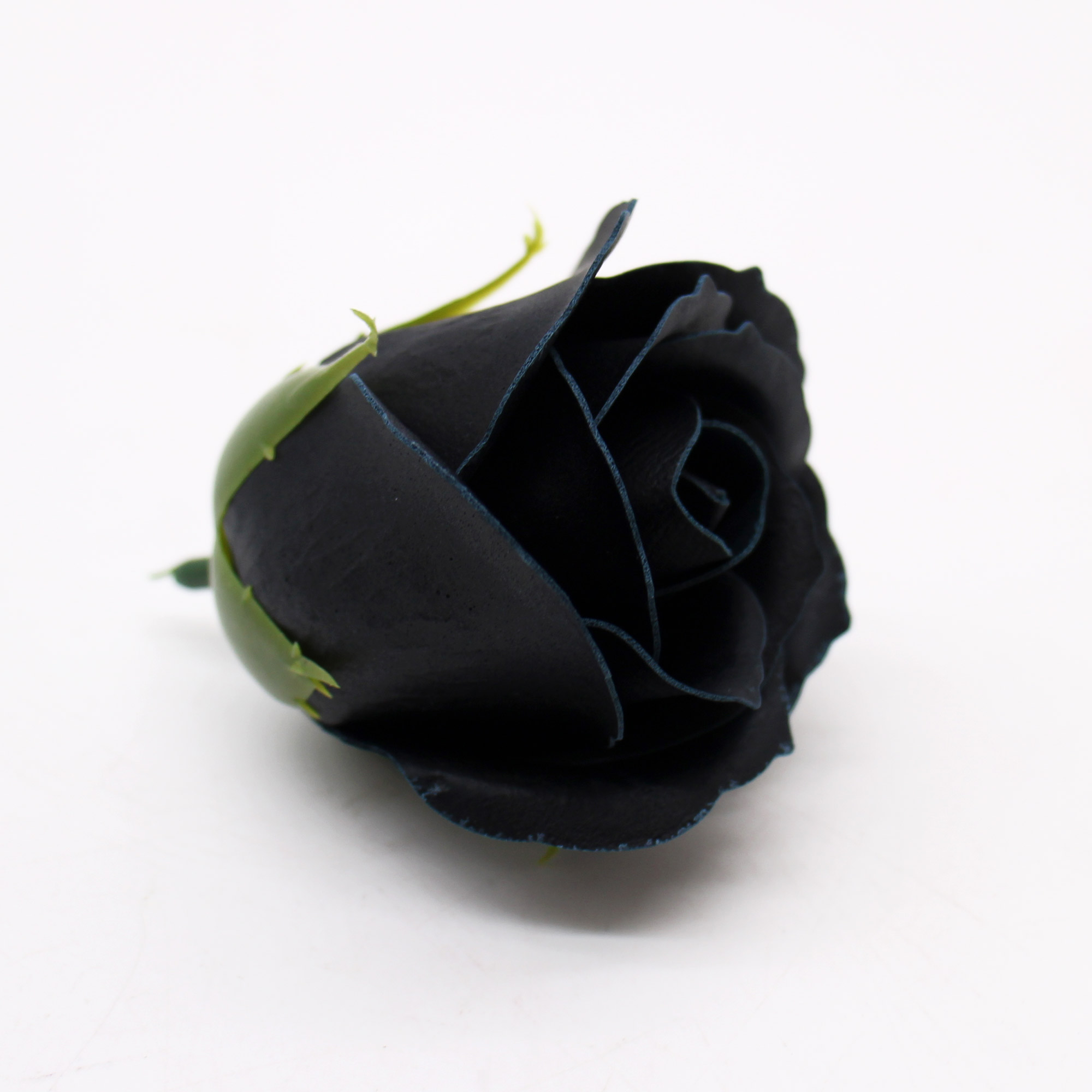 Craft Soap Flowers - Med Rose - Black With white Rim
