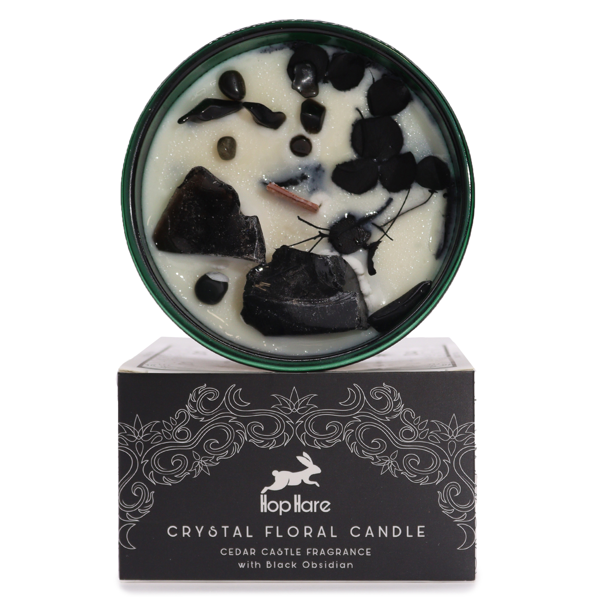 Hop Hare Crystal Magic Flower Candle - The Knight of Swords