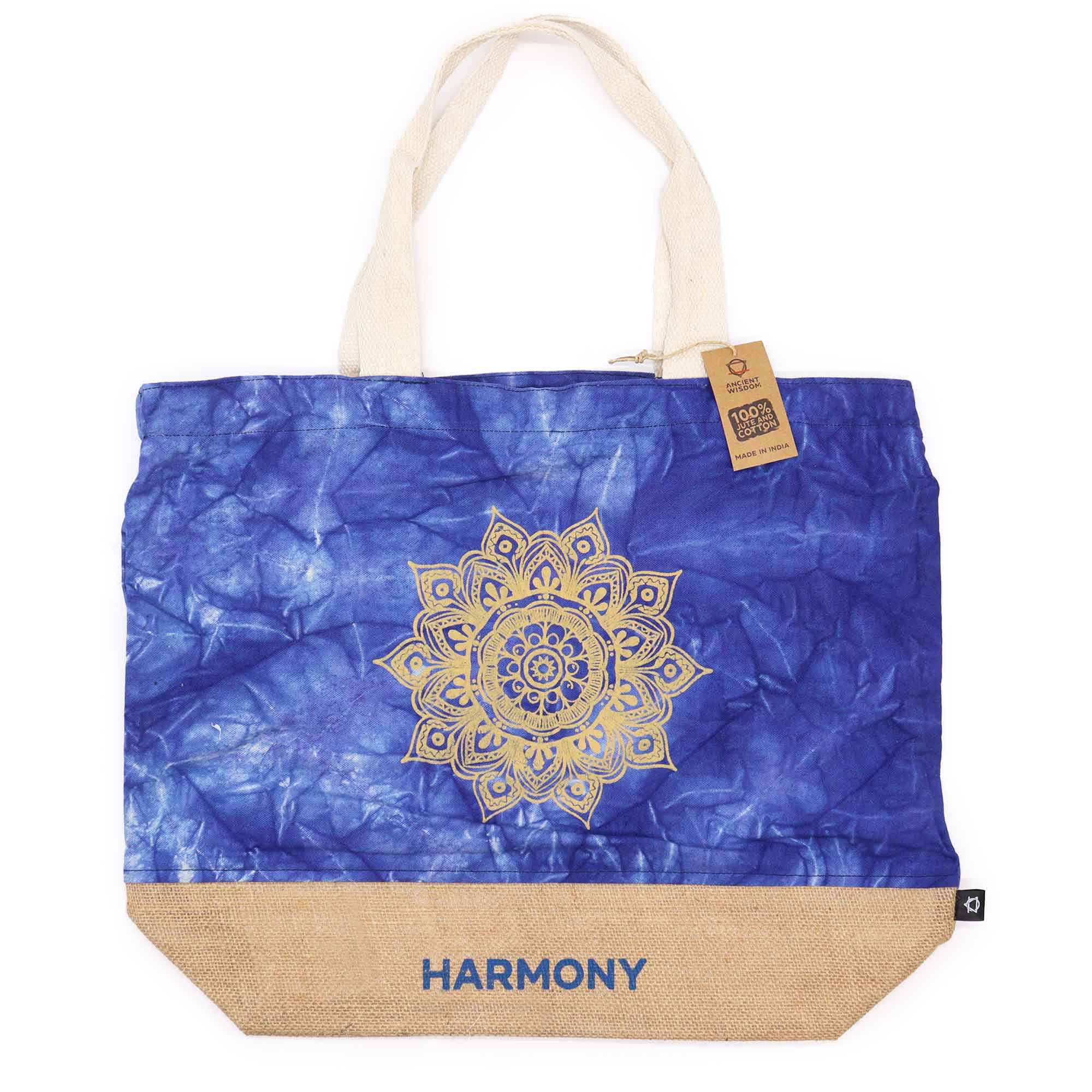 All Natural Bag - Blue Stonewash - Mandala - Harmony
