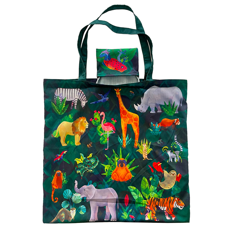 Handy Foldable Shopping Bag - Animal Kingdom