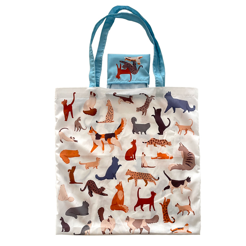 Handy Foldable Shopping Bag - Feline Fine Cats