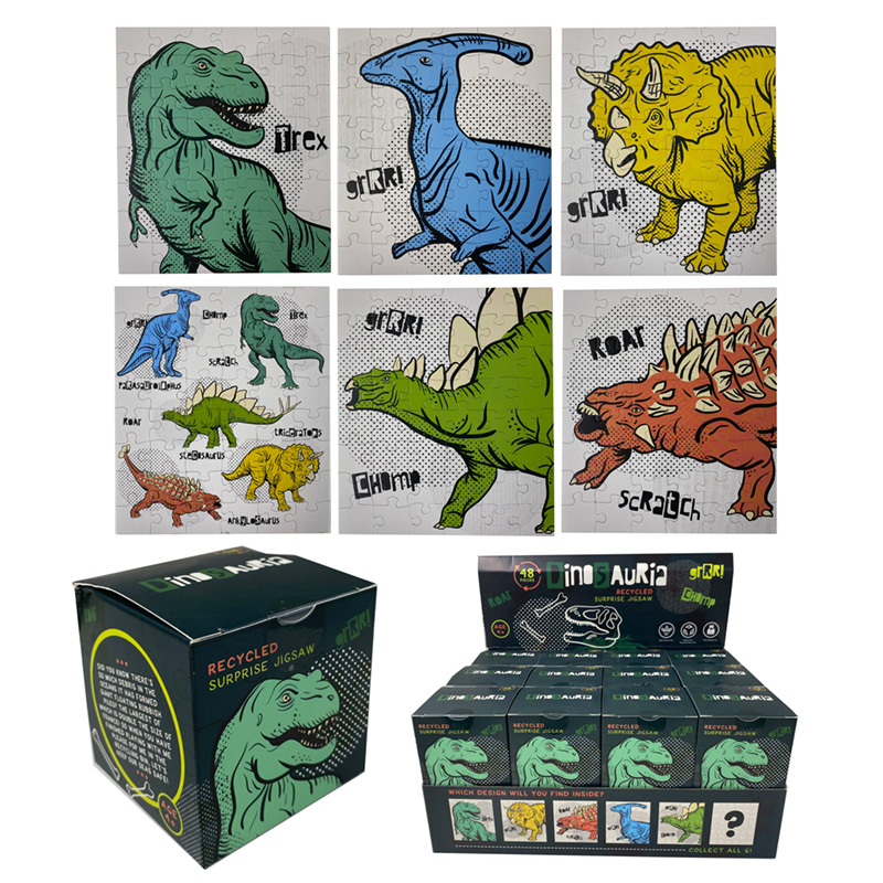 48pc Recycled Jigsaw Puzzle - Dinosauria Jr Surprise 