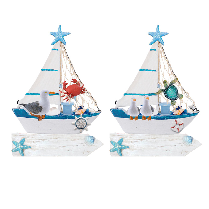 3D Printed Souvenir Seaside Magnet - Sailing Boat & Sealife