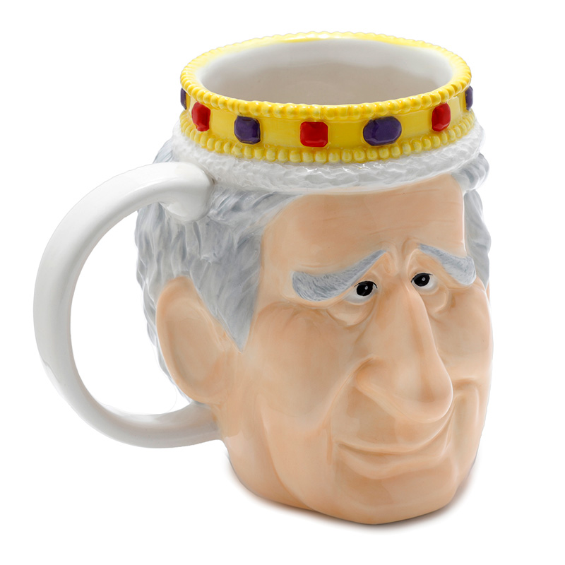 Ceramic Shaped Head Mug - King Charles III