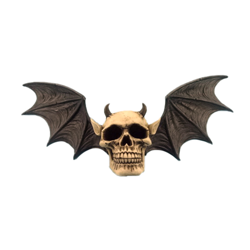 Gothic Wall Plaque - Devil Bat Skull