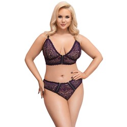 Cottelli Curves Delicate Lace Bralette And Briefs<br>