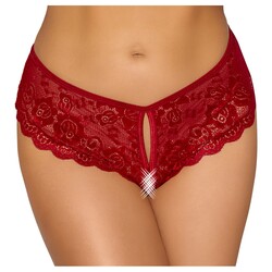 Cottelli Crotchless Panty Red<br>