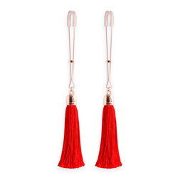 Bound Nipple Clamps Red Tassel<br>