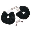 Bad Kitty Black Plush Handcuffs<br>