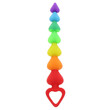 ToyJoy Rainbow Heart Anal Beads<br>