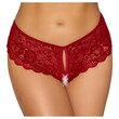 Cottelli Crotchless Panty Red<br>