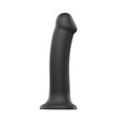 Strap On Me Silicone Dual Density Bendable Dildo Large Black<br>