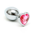 Small Butt Plug With Heart Shaped Crystal<br>