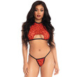 Leg Avenue Leopard Crop Top and GString<br>