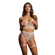Le Desir Bliss 2 Piece Set With Garters Pink UK 6 to 14<br>