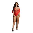 Le Desir Crotchless Rhinestone Teddy Red UK 14 to 20<br>