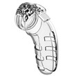 Man Cage 06 Male 5.5 Inch Clear Chastity Cage<br>