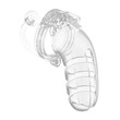 Man Cage 12  Male 5.5 Inch Clear Chastity Cage With Anal Plug<br>
