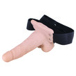 Erection Assistant Hollow Vibrating StrapOn 6 inch Flesh Pink<br>