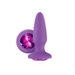 Glams Silicone Rainbow Gem Butt Plug Purple<br>