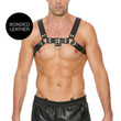 Ouch Chest Bulldog Harness Black Large to Xlarge<br>
