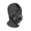Open Mouth Gag Head Harness with Plug Stopper<br>
