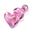Icicles No.75 Pink Heart Glass Butt Plug<br>