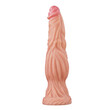 Lovetoy 9.5 Inch Dual Layered Silicone Cock Flesh Pink<br>