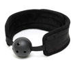 Black Padded Mouth Gag With Breathable Ball<br>