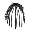 The Red Leather Fringe Necklace Collar<br>