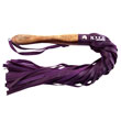 Rouge Garments Wooden Handled Purple Leather Flogger<br>