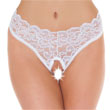 White Lace Open Crotch GString<br>