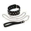 Leather Collar And Chain<br>